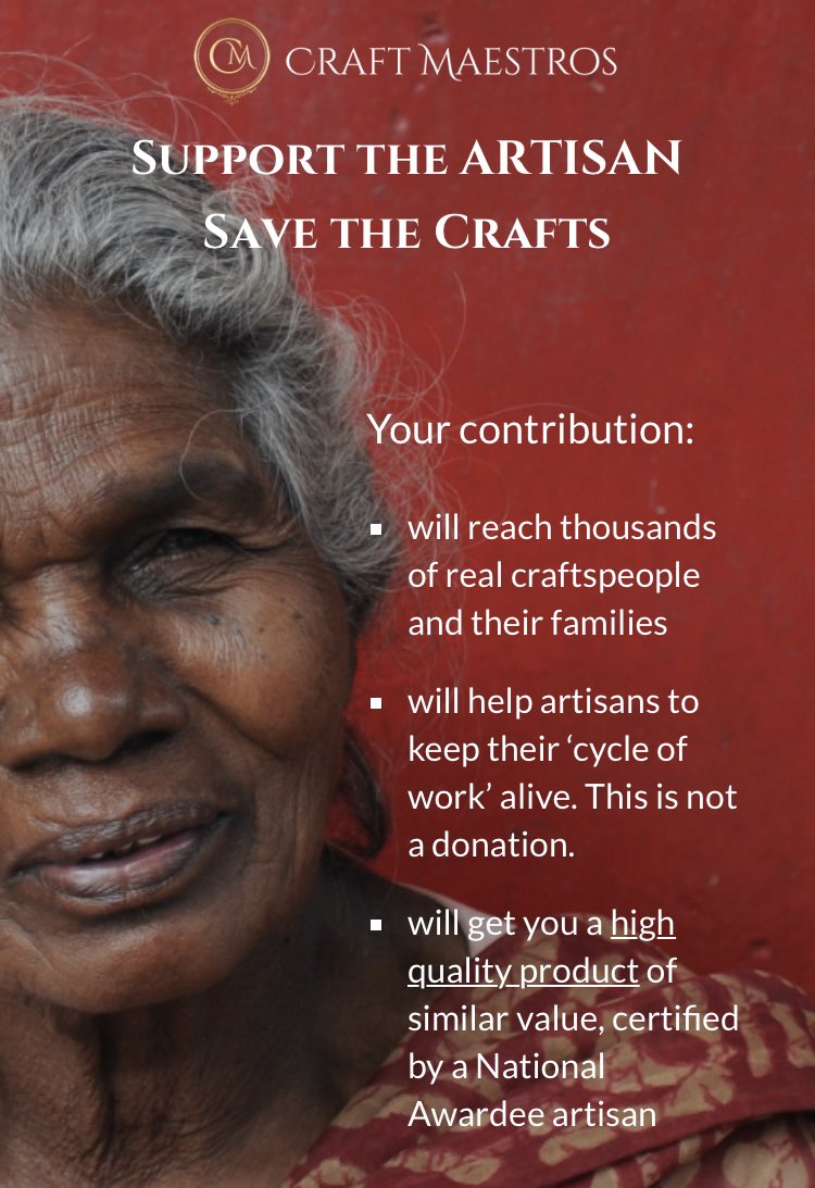AkanshadDixit's tweet photo. A very pertinent topic @sardesairajdeep @rahulkanwal @IndiaToday. @CraftMaestros has been running a campaign to #SupportTheArtisan since the start of May. Support can be pledged at: https://t.co/SeQWfOgns6 https://t.co/TeqYoZQDEq