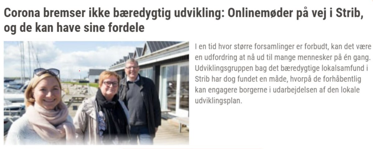 First online citizen meeting this evening for the citizens of Strib (Denmark).  The municipality of <a href="/MiddelfartKom/">Middelfart Kommune</a> wants to empower citizens in an online way on how to change their source of heating from CO2 heavy gas to sustainable alternatives. Check: bit.ly/36sj6qt.