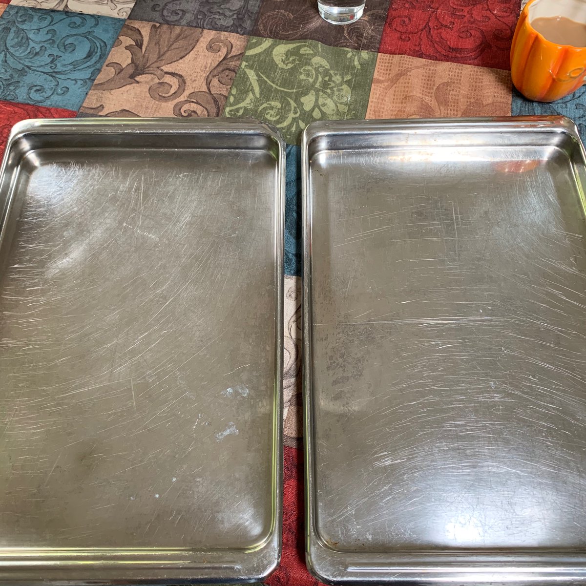 I just washed these pans past night.  17/