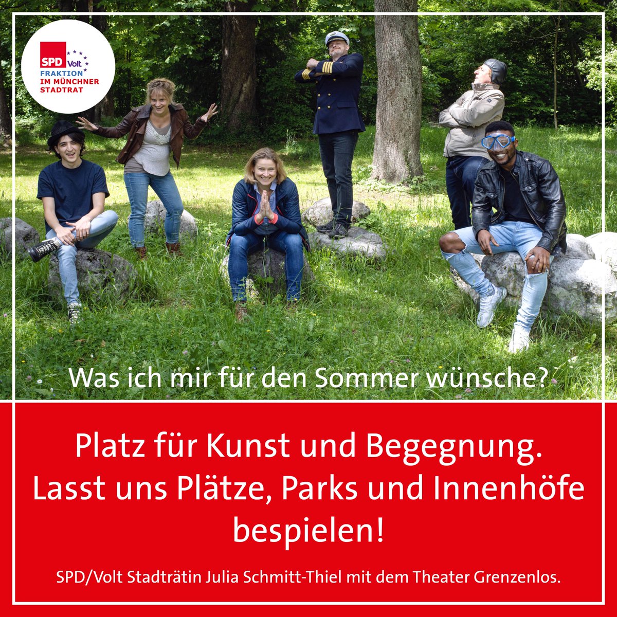 RathausSPD's tweet photo. Die Aktionen zum „Sommer in der Stadt“ sollen in ganz #München stattfinden und in allen Stadtvierteln fair verteilt werden. Dafür wollen wir besonders mit den örtlichen Kultureinrichtungen zusammenarbeiten. Weitere Infos zum Antrag mit @GrueneRathaus_M: https://t.co/uUJzUFiFYD https://t.co/w0zSrgF37d