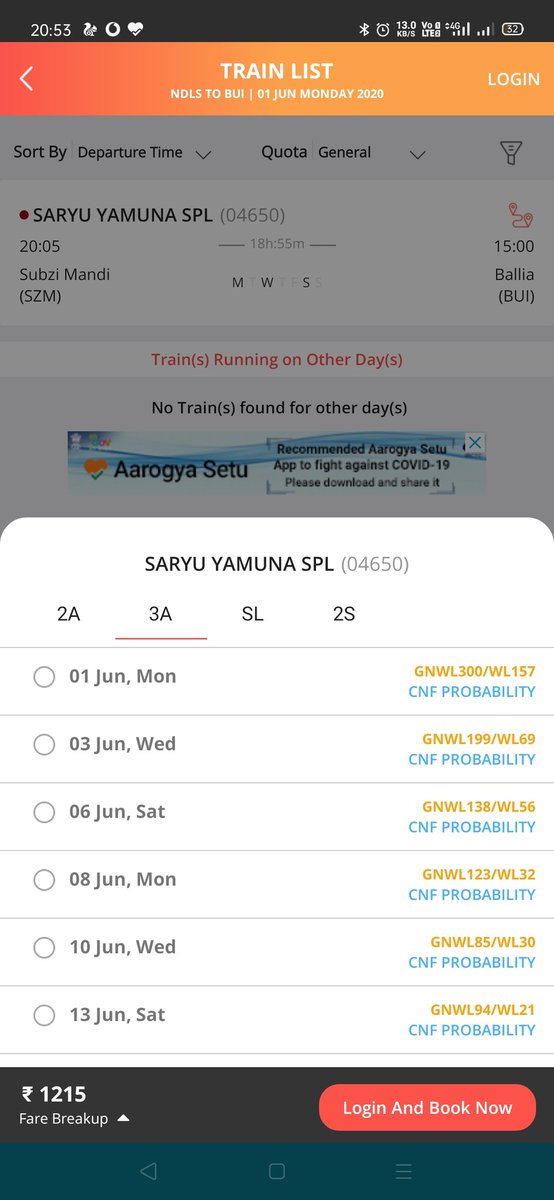 mannyvishal's tweet image. I want to travel to my home and I found only one train from new Delhi to ballia is this. I try to booking tickets but the waiting list to huge.

Please open some direct train for ballia/or in route so we can reach.
@PiyushGoyal @RailMinIndia @IRCTCofficial