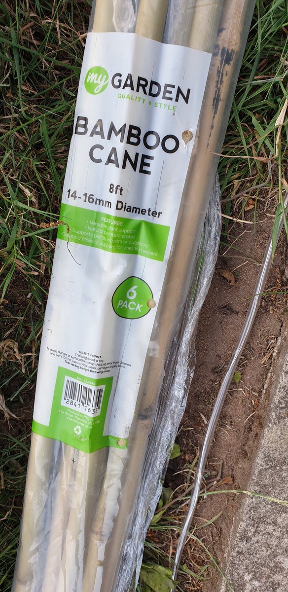 KBLovesBrie's tweet photo. @TheRangeUK I bought a ten pack of 8ft bamboo canes, a pack of 6 arrived three weeks later, wrapped in 38ft of cling film...german shepherd for scale!
Soooooo much unnecessary plastic and 4 bamboos missing - please help! https://t.co/hpsUGwVwYP