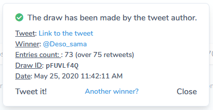 RustGiveaway's tweet photo. The winner is @Deso_sama https://t.co/mdvUtV0uB8