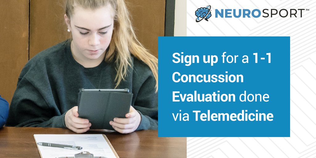 Neurosport247's tweet image. Via telemedicine, a NeuroSport™ concussion specialist can go through a concussion history and neurological exam with your athlete online. Schedule a call at ow.ly/OF3x50zODJo #concussiontesting #concussiontreatment #brainhealth #Neurosport247