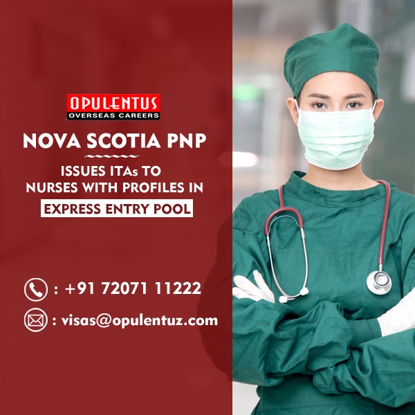 #NovaScotiaPNP: Issues ITAs To #Nurses With Profiles In #ExpressEntryPool

Read More @ bit.ly/3ehPGOt

Chat with our consultant: bit.ly/2NVF36o

#CanadaImmigration #MigratetoCanada #CanadaWorkPermitVisa #CanadaPR  #ExpressEntry #visa #immigration #Opulentus