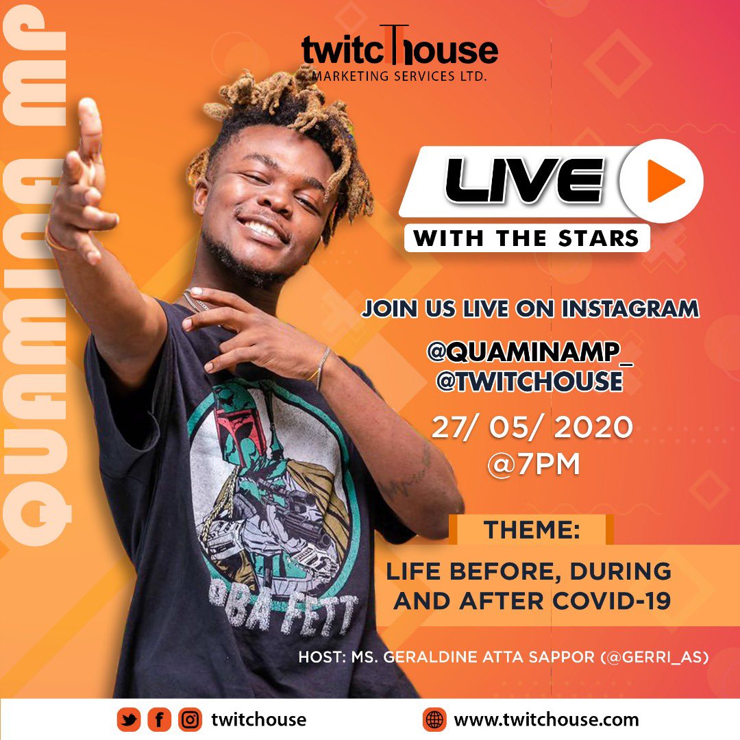 twitchouse's tweet photo. And here we go guys...lock down the date on your calendar as we have a chat with @quaminamp_ on the 27th of May, 2020 at exactly 19:00 GMT!!! @gerri_as
#LiveWithTheStars
#stayathomeedition
#mycovidexperiencbbbb https://t.co/xpBTuLrKJ8