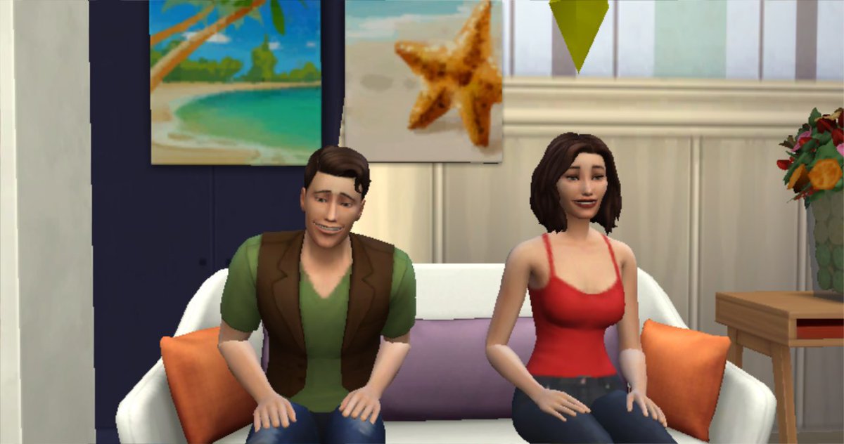 So I already played with them a lil bit before i started this thread but here's what their sims look like (im not very good but i try ) Here's monica and chandler with the twins. I imagined the twins being blonde since their real mother has blonde hair