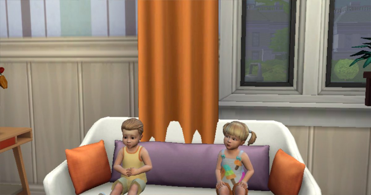 So I already played with them a lil bit before i started this thread but here's what their sims look like (im not very good but i try ) Here's monica and chandler with the twins. I imagined the twins being blonde since their real mother has blonde hair