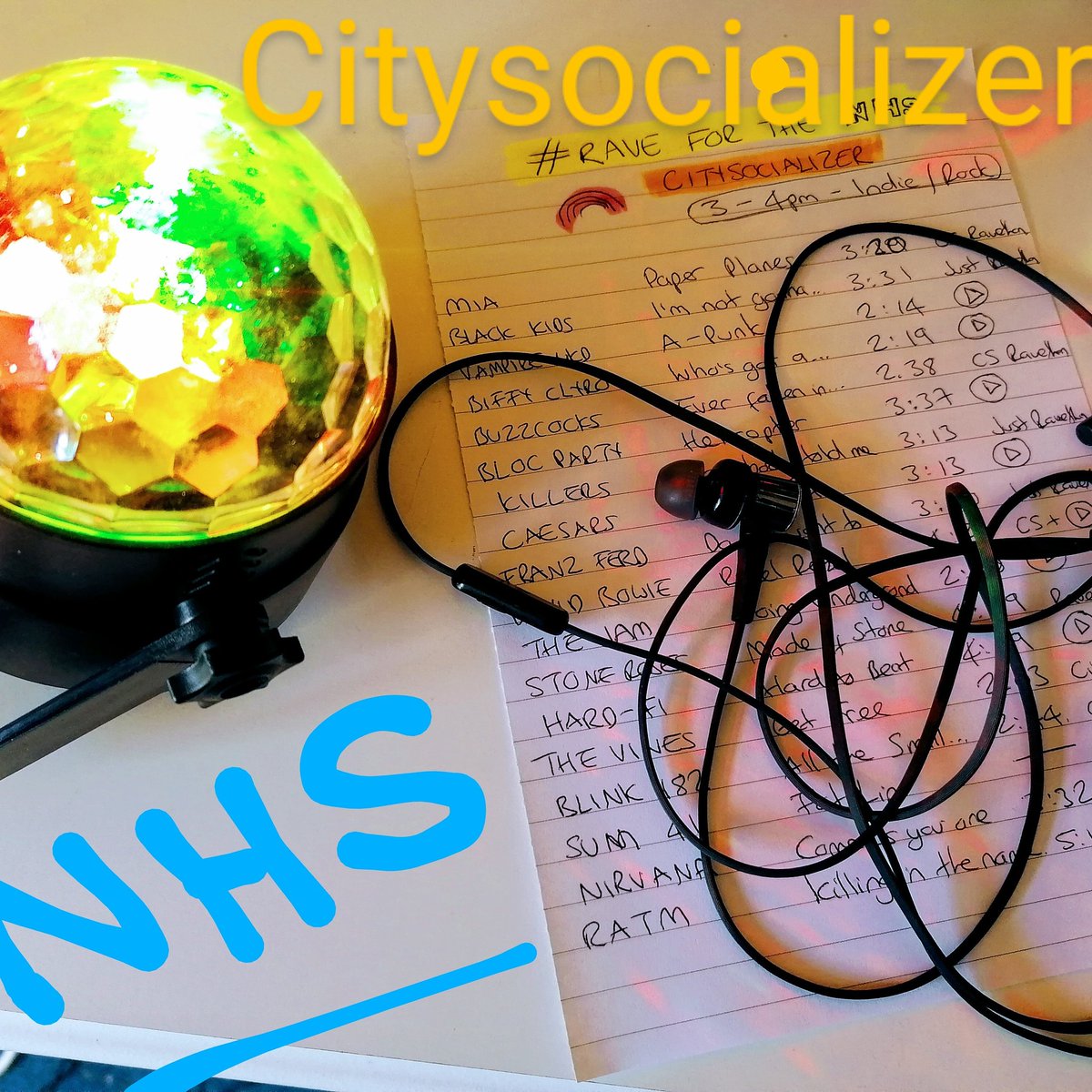 I'll be 'dj-ing' the indie /rock slot at 3pm, my list is ready to go!

Join anytime, all in aid of #nhscharitiestogether

<a href="/citysocializer/">CitySocializer</a> <a href="/JohnKennedy/">John Kennedy</a> #stayinwithcs #raveforthenhs #BankHolidayMonday #bankholidayfun #onlineevent  #virtualdance #CSraveathon #dancemarathon