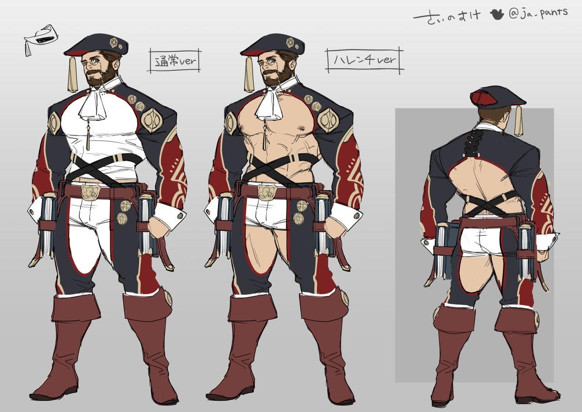 「サンクタス戦記のイラコンにお邪魔させてもらった衣装デザインです?普段は描けない露」|さいのすけ🎉ボスとヤス３巻準備中🎉のイラスト