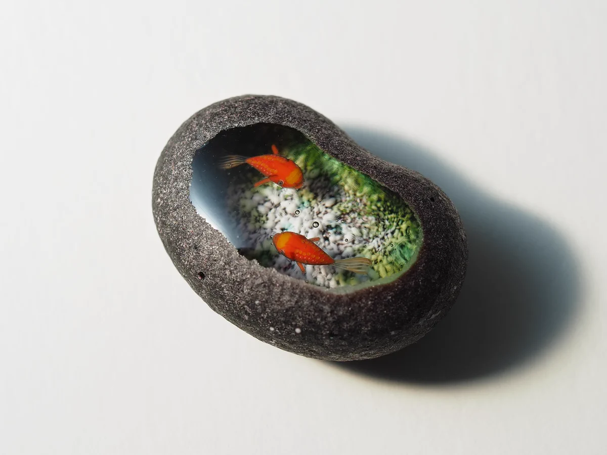 手のひらサイズのアクアリウムは見ているだけで心を和ませてくれそう