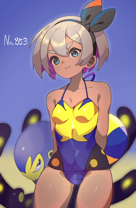 最近暑いのでかくとうタイプモチーフの水着イラストをまとめた 