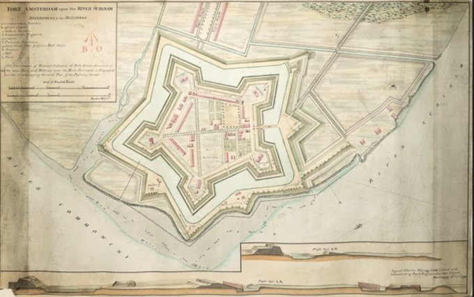 96. Fort New Amsterdam, Suriname (1747)