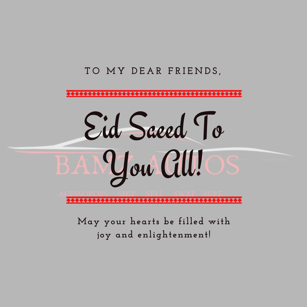 bamzautos's tweet photo. Happy Eid Mubarak to all our Muslim friends..
Happy holidays!!
#stayhome #stayhealthy #staysafe #lagosdriver #rentadriver #hireadriver #cleancars #tokunbocars #rentacar #carhire https://t.co/KJGehNncuw
