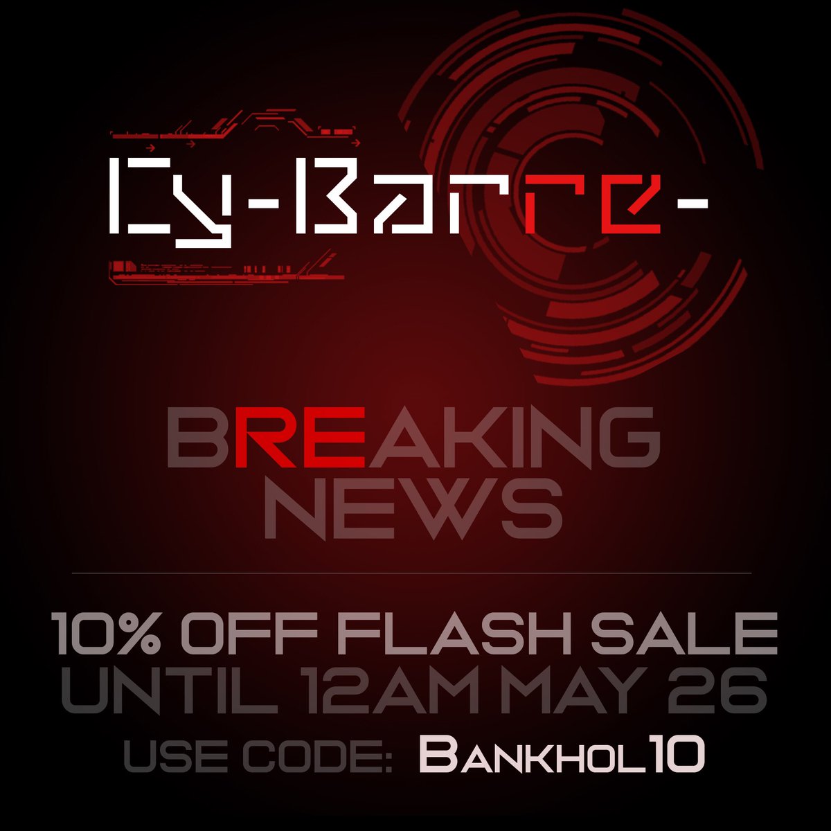 *Flash Sale happening right now* 
Get 10% off
Cy-Barre- 5 pack 
Cy-Barre- 10 pack 
Cy-Barre- intro rate 
30 min 1:1 
60 min 1:1 
Use code: Bankhol10 
Sale ends at 12 midnight tonight!!
So take advantage while you can!
#cybarre #thebarre #flashsale #fitness #onlineworkout