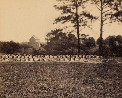 previous two weeks. This image shows the graves of Union troops that died at the Race Course prison camp in Charleston, later Hampton Park.