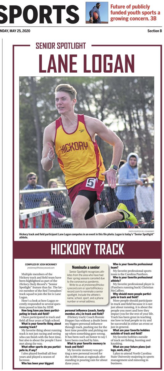 Congrats to graduating HHS senior and student-athlete, Lane Logan! Way to go! #HPSsenior2020