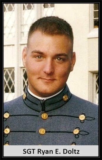 SGT Ryan Doltz (VMI '00) had been a year behind me in the same company at VMI. I don't know anyone who didn't love Ryan and think he was just a loveable, upbeat, funny guy. He was killed by an IED in Baghdad on 5 JUN 04.