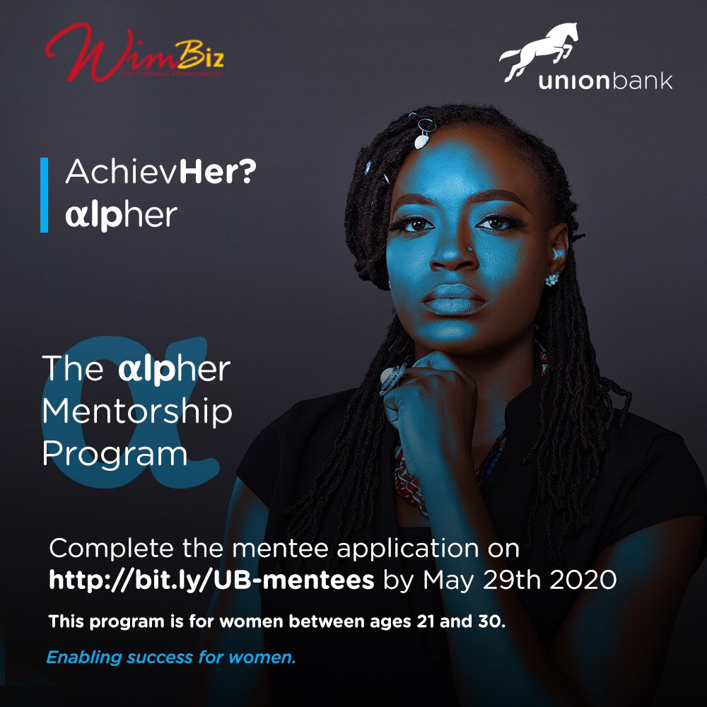 scouthappy_com's tweet photo. #WorkarooOpportunities
@UNIONBANK_NG and @Wimbiz have created the ฮฑlpher Mentorship Program to equip women between ages 21 and 30 with the knowledge, skills and access they need to take on leadership roles and lead a productive life.
Apply here๐
https://t.co/sr2Hv5vNnP https://t.co/L7l5fjQvyo