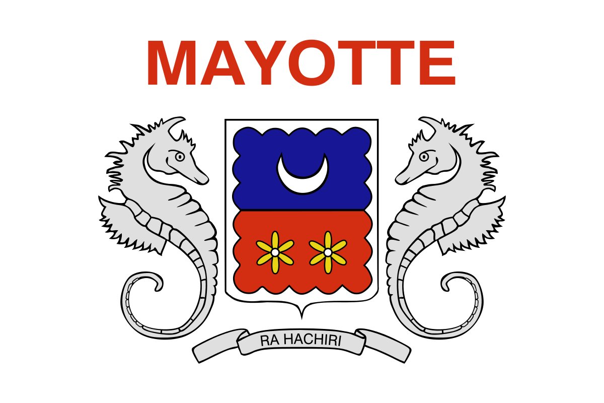 34. mayotte (976)prefecture : dzaoudzi (de jure), mamoudzou (de facto)once again with overseas departments it's wonderful on the natural side, but they have violence, poverty and the central govt seems not to care