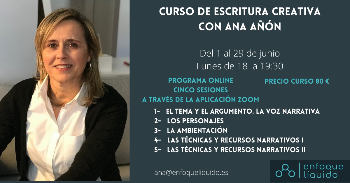 anyontw's tweet photo. ¿TIENES UNA HISTORIA QUE CONTAR Y NO SABES CÓMO HACERLO? #CursoEscritura #intensivo #creatividad en junio.
Más información e inscripción: https://t.co/hsE0rky4nU https://t.co/RxvR7WZrWx