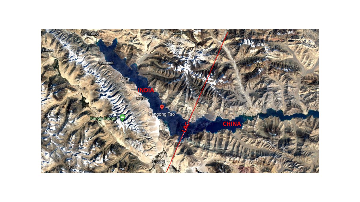 The Satellite Images of the actual locations of camps currently on both sides.  #PangongTso Lake &  #Galwan valley