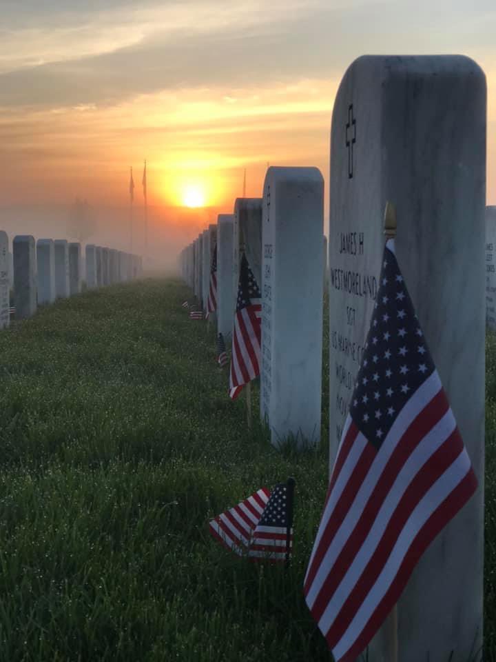 On this Memorial Day we honor all the men and women who have paid the ultimate sacrifice to protect this great country and our freedom! 
A beautiful morning at Great Lakes National Cemetery.