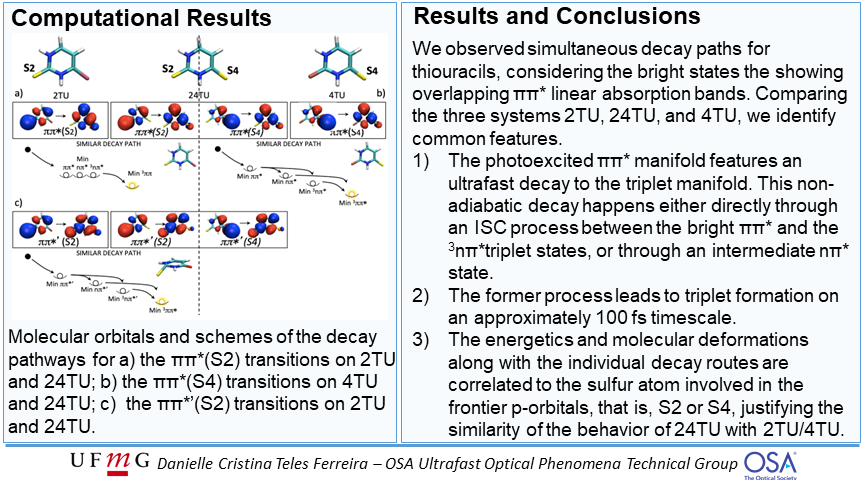 _danicristina's tweet photo. Want to know how a single atom substitution can modify the energy relaxation pathways of the canonical DNA/RNA nucleobases? Take a look at our poster at #OSAUltrafastTG #photonics #optics #UltrafastOptics #Spectroscopy  #AcademicTwitter https://t.co/ROgXmMQYyZ