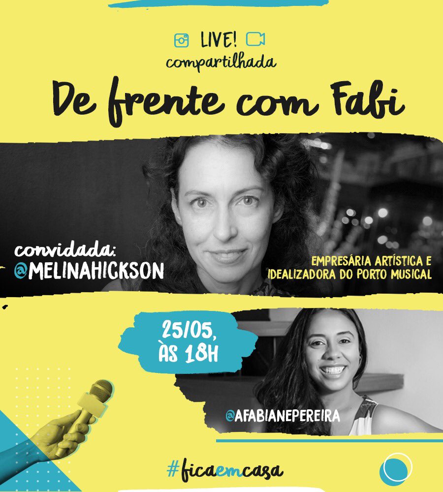afabianepereira's tweet photo. Essa semana tem live-love nos meus stories. Hoje tem DE FRENTE COM FABI com uma baita produtora e empresária artística, a pernambucana maravilhosa #MeinaHickson, idealizadora do #PortoMusical. Às 18h no insta. Só colar ⏰ https://t.co/Jzprl31gr9