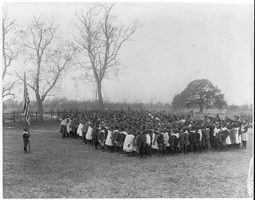 The black troops performed some drill and ceremony type activities, black pastors read Bible verses, and 3000 black school children carried bouquets of flowers and sang, "John Brown's Body." The ceremony began at 9:00AM on 1 MAY 1865.