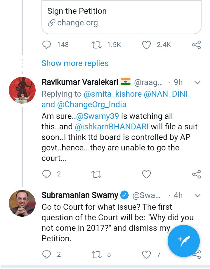 Phase 2-Swampy giving clean chit on following 'grounds': 1)'Falsehood'2)Fear about dismissal of his PIL(As if his previous PILs on other issues weren't dismissed & or it deterred him earlier)3)Time Gap & accusing Naidu bias. 2/n