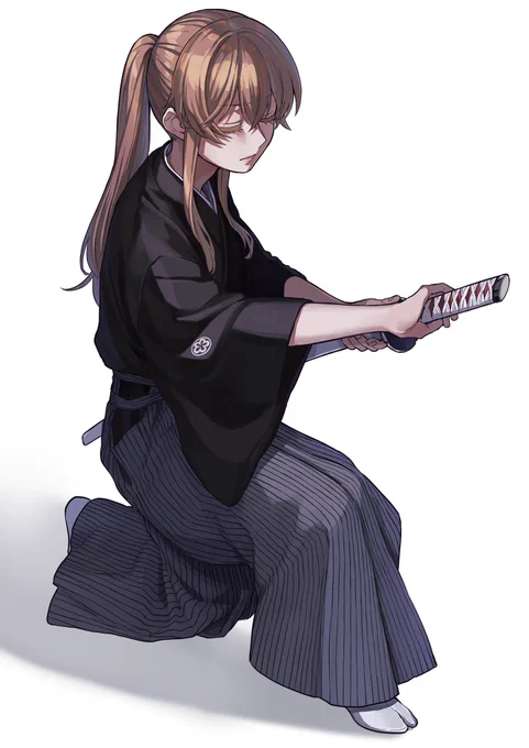 アイドル×日本刀、居合道がめっちゃ好きな方からご依頼を受けて描いたクラリスさんです 