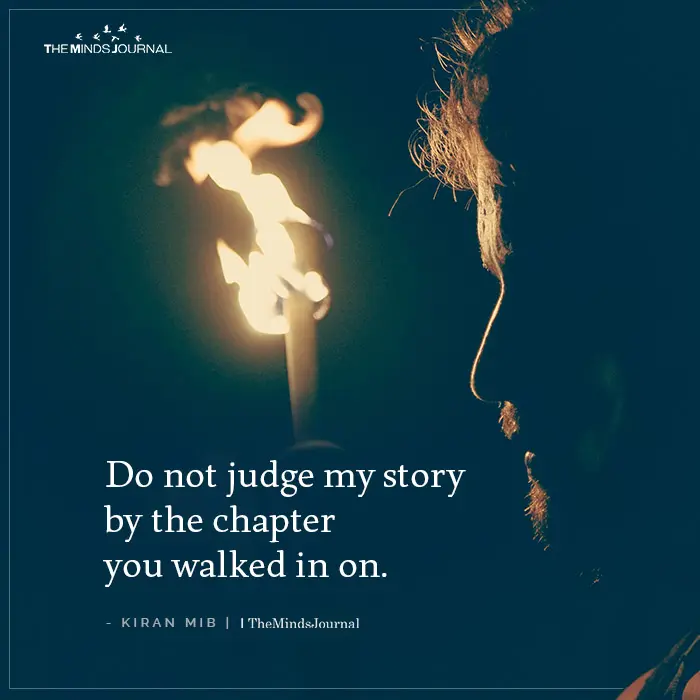 TheMindsJournal's tweet photo. Do not judge my story by the chapter you walked in on.
#judge #knowingme #quotesaboutlife https://t.co/beaWj8uRNl
