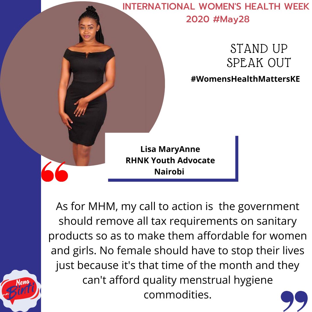 NenaNaBinti's tweet photo. As get ready for #WomensHealthMatters day on #May28 2020,our young people are also speaking out on the importance of improving women and girls reproductive health.
Here is what @LisaMaryAnne03 had to say.

#WomensHealthMattersKE 
@Rutgers_INTL 
@ppglobe 
@ReproRights 
@rhnkorg https://t.co/9jLyFvkclk