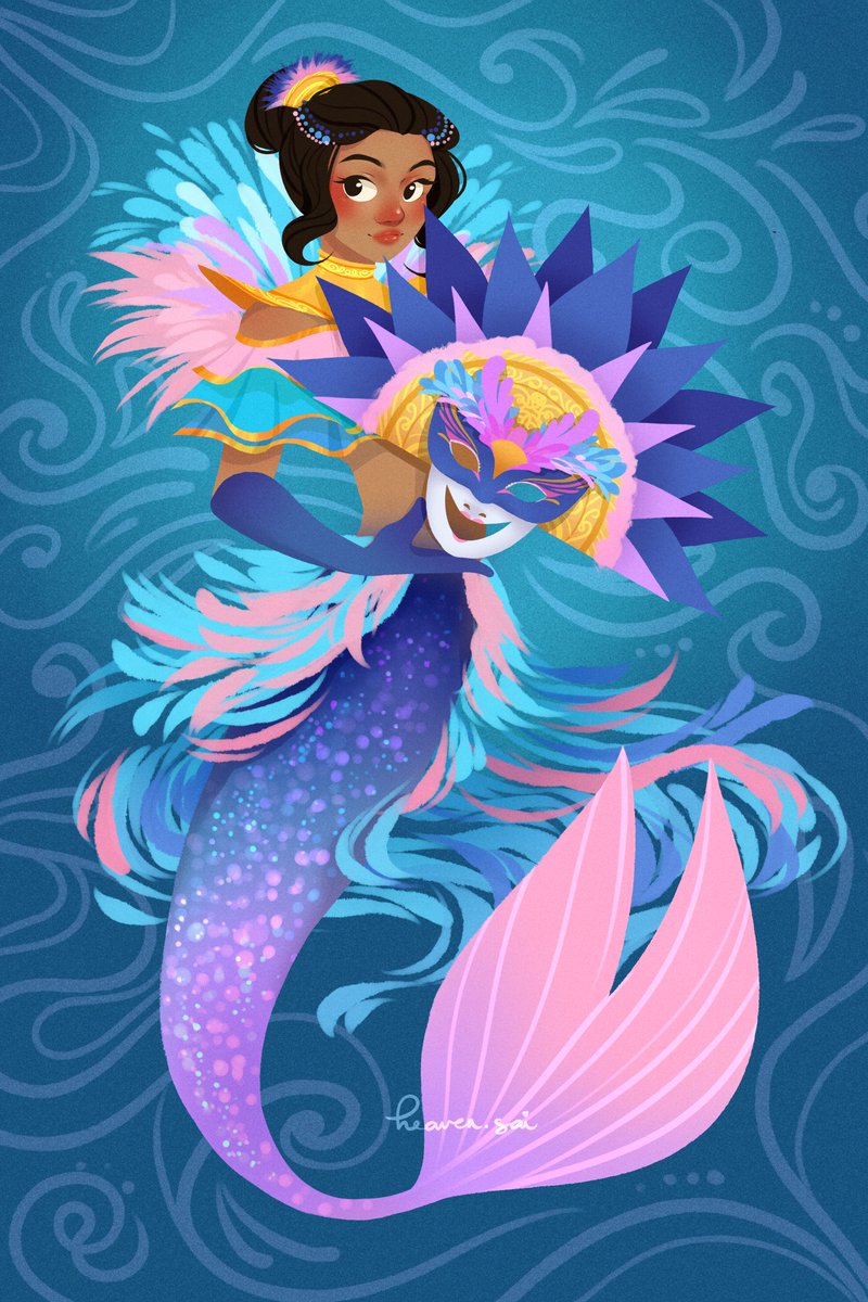 heavyhandedhex's tweet photo. Mermay Festival Queens!! 👑✨🧜‍♀️

Sinulog☀️, Panagbenga🌺 and MassKara🎭—just wanted to see them all together in one!! which is your favorite?

[#artph #mermay2020 #artchallenge #artistsontwitter #supportlocalartist] https://t.co/7b6QLjQcMW