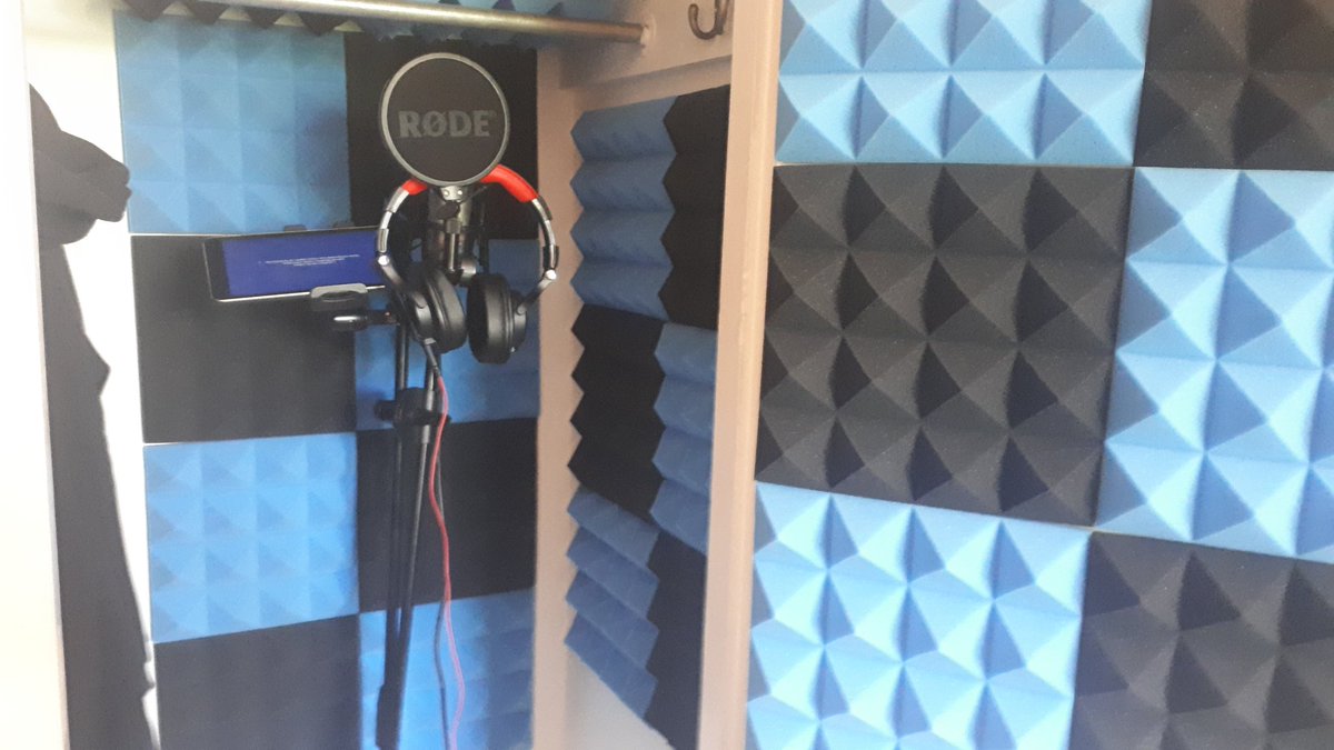 Created my own little homestudio for Voiceover work! #VoiceOver #HomeStudio
<a href="/CherryParkerMgt/">Cherry Parker (Management)</a>