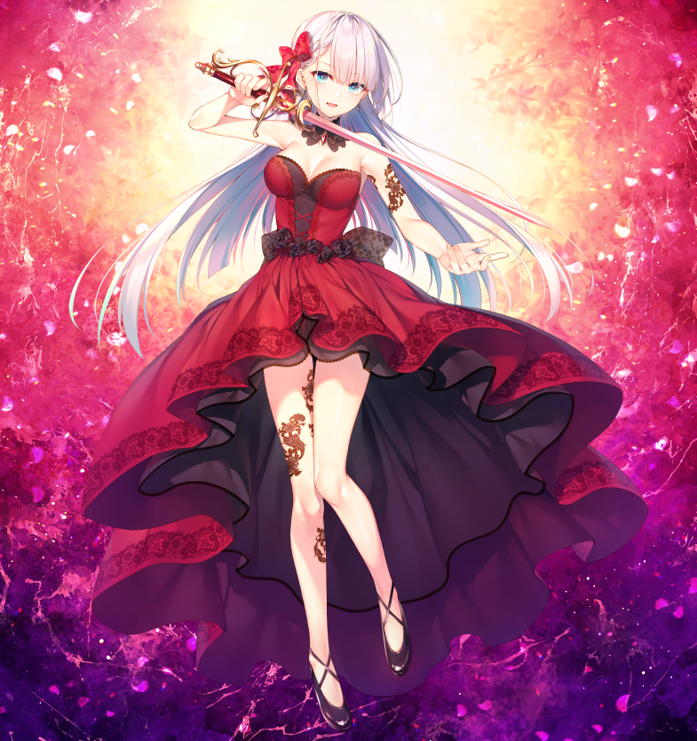 「実は今日で聖剣学院の魔剣使いが始まって1年が経ちました。
というわけで1巻～4巻」|遠坂あさぎのイラスト