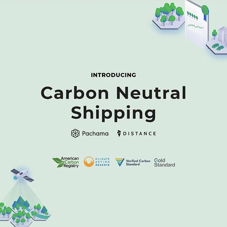 DistanceWear's tweet image. CARBON NEUTRAL SHIPPING 🌳
Now all orders that we dispatch are Carbon Neutral 🌍
•
Through partnering with Pachama, we can now offset ALL of our carbon emissions. With our data, industry models and new technology, we can now calculate how much each order burns in fossil fuels ✅