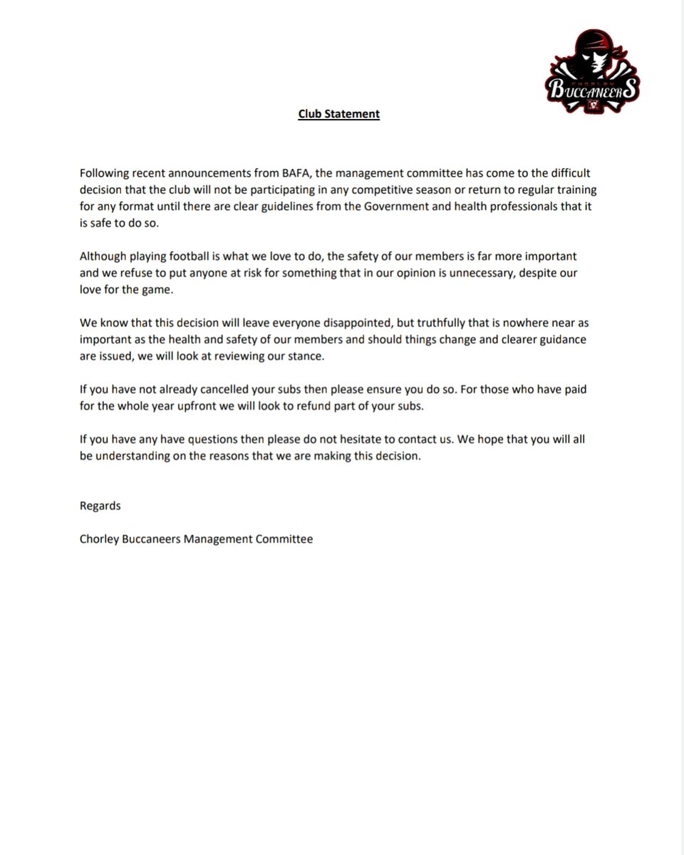 Chorley Buccaneers tweet media