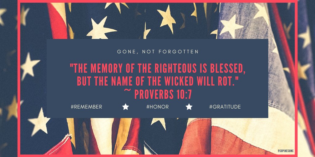 #Landofthefree because of the brave. #RememberandHonor those who have fallen with #HeartsofGratitude. #MemorialDay2020 #GonebutNOTForgotten #SpreadTheWordNOTGerms #BeKind #DoGood #DoNotJudge #GodisMyShield #ReceiveHisGrace  #ActofLove #LoveThyNeighbor #WeAreTheChurch #SoPinesUMC