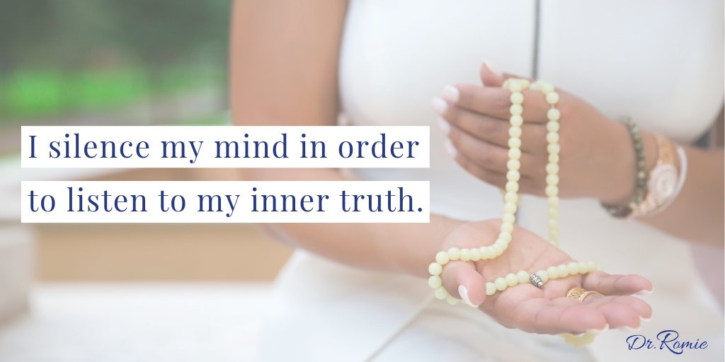 DrRomie's tweet photo. "I silence my mind in order to listen to my inner truth." @DrRomie
#Meditation #MindfulMD #MindfulMonday https://t.co/7q6HCtGQwL