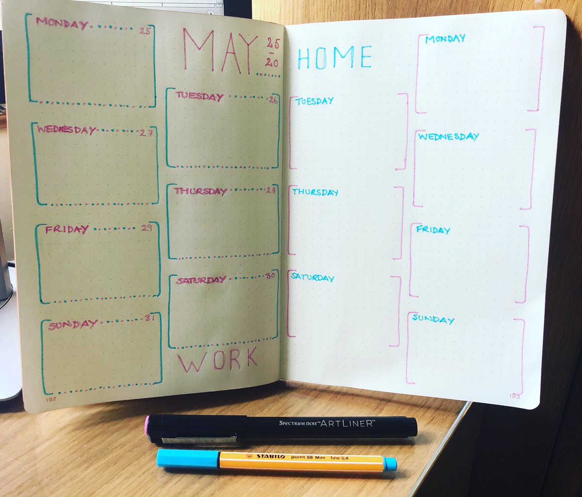 TriciaMos's tweet image. They are always nice until about Wednesday ... #bulletjournal #bujo #weeklylayout #weeklyspread