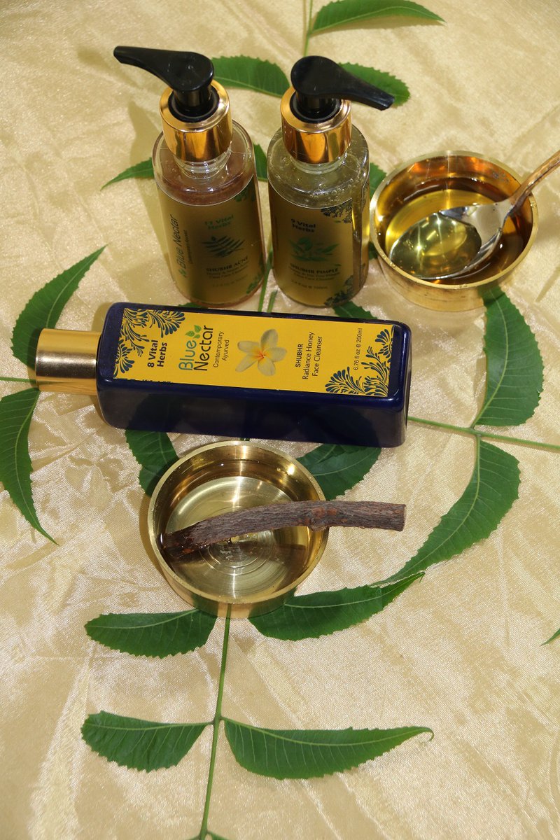'Honey & Neem are common to all our #FaceWash. They have the best healing properties to clean & nourish your face & still retaining the moisture & natural oils. Go ahead and grab your pick.'

#bluenectar #bluenectarayurveda #herbquotient #herbs  #honeyfacewash #herbalfacewash