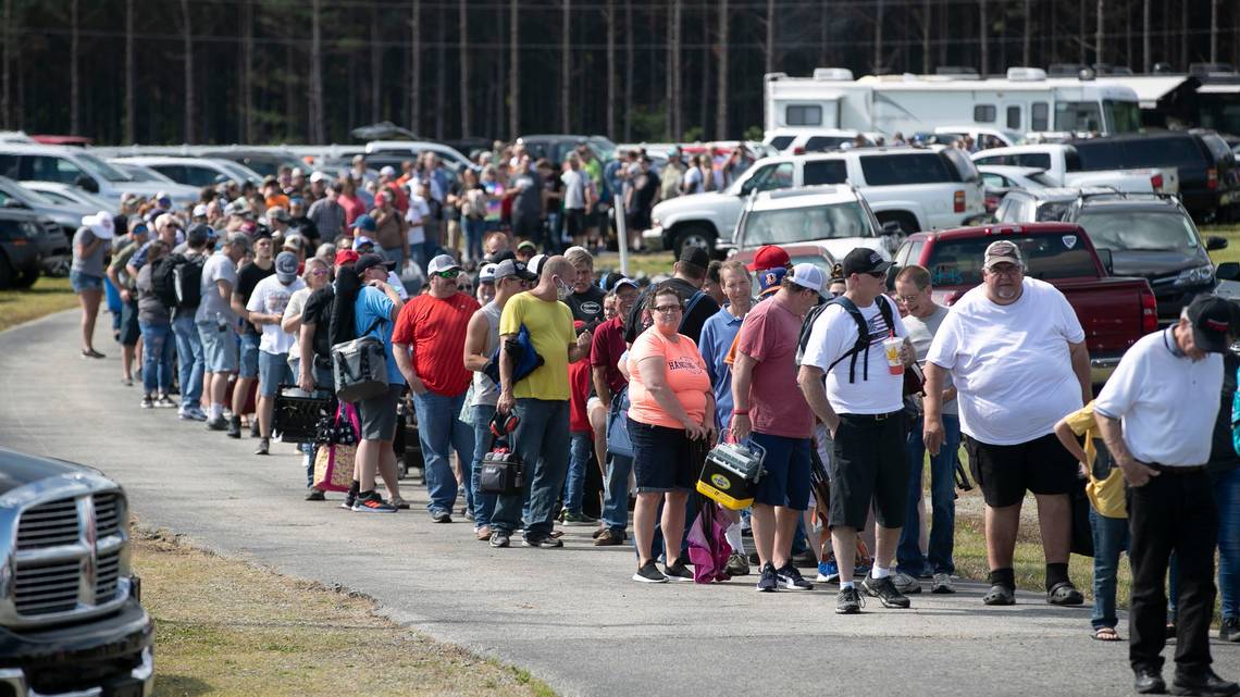 In rural North Carolina, thousands of car racing fans fill local speedway, defying the Governor in the name of “freedom.”  https://www.newsobserver.com/sports/article242966241.html