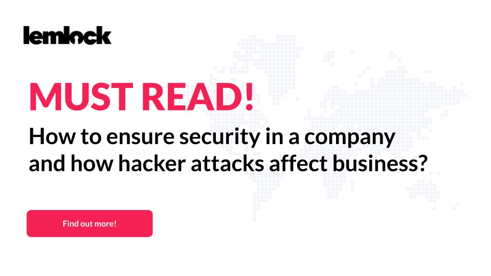 Lemlock_app's tweet photo. 🚩 How to ensure security in a company and how hacker attacks affect business? --> https://t.co/DEWPryySe2

#Lemlock #dataprotection #privacy #GDPR #cybersecurity #personaldata #cybersecuritythreats #cyberawareness #databreach #security #infosec #cybersecuritynews https://t.co/QRI1Q4MK9f