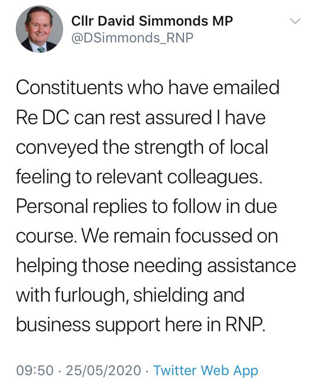 legalmarkmc's tweet photo. Once again our Stoke MP @JEGullis treats his constituents with contempt when he copies and pastes a tweet sent by many other Tory MPs and most likely written by @DominicCumins and then passes it off as his own #lazymp #doeshecare #NHSheroes https://t.co/MMIrsttZiY