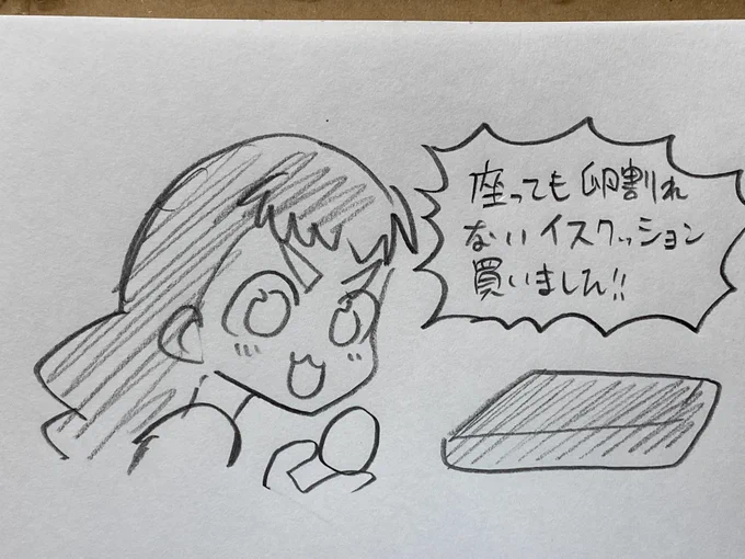 卵置いて座っても割れないクッション買ったひまり 