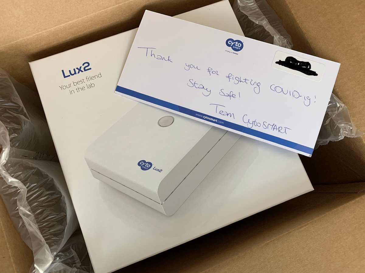 GaborKemenesi's tweet photo. Thank you @CytoSMART ! We cant wait to make our first timelapse! #SARS_CoV_2 #biosafetylab https://t.co/WYkKQqbBUa