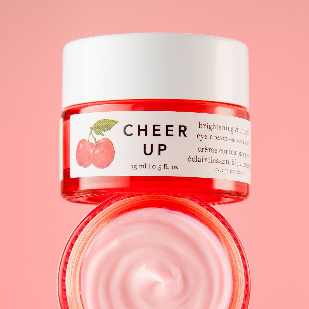 Life is all about balance... 🍒 Tap in to your skin's needs with Cheer Up vitamin C eye cream to leave under-eyes happy and bright. bit.ly/2YOSXAc