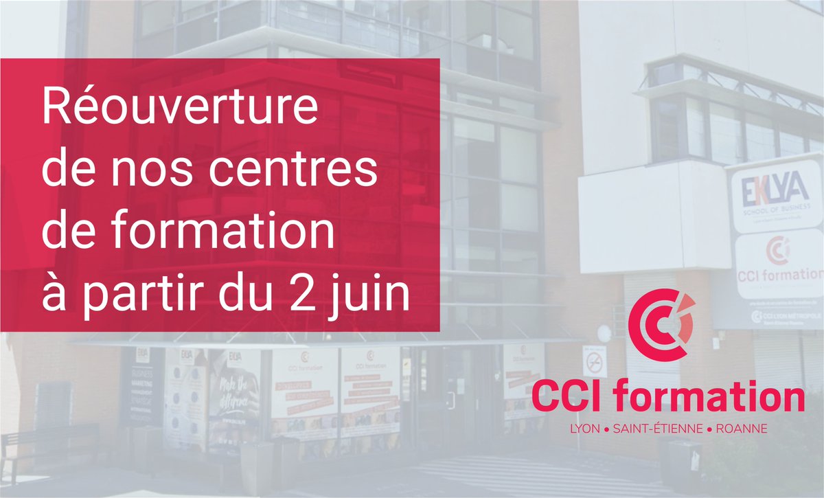 CCI formation aura le plaisir de vous accueillir à nouveau dans ses centres dès le 2 juin.
Découvrez les mesures prises pour assurer la sécurité de nos #formations en présentiel cciformationpro.fr/actualite/reou…